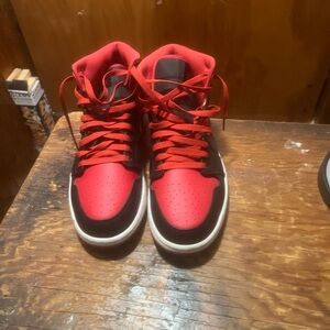 Jordan Athletic Shoes Red and Black